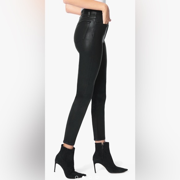 JOE'S High Rise Skinny Ankle Black Coated Denim NWT Size 34 - Picture 2 of 6